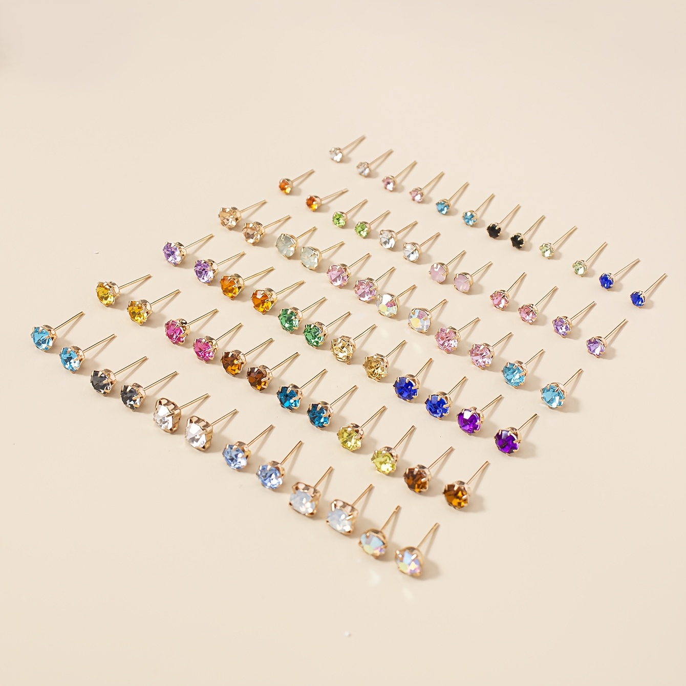 72pcs Women's Stylish Stud Earring Set
